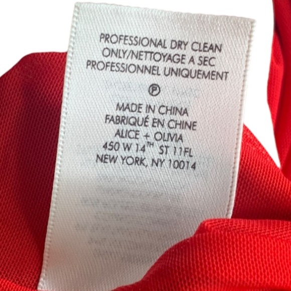 NWT ALICE + OLIVIA Nelle Nylon Cutout Maxi Dress in Bright Poppy 10 Square Neck - Picture 12 of 12